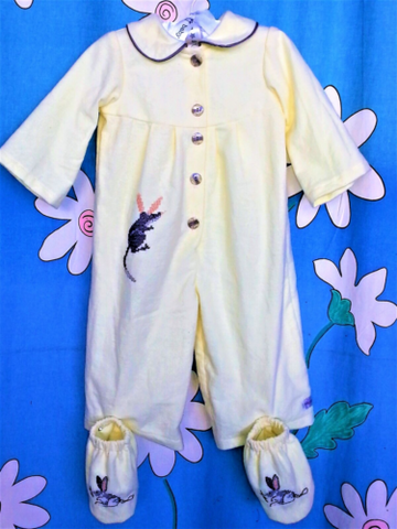 'MY LITTLE BILBY' FLANNEL SUIT & BOOTIES - Size 0