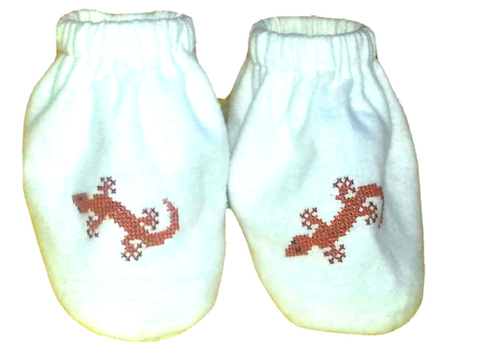 'GECKO RUN' FLANNEL BOOTIES - Fits 6 to 12 months