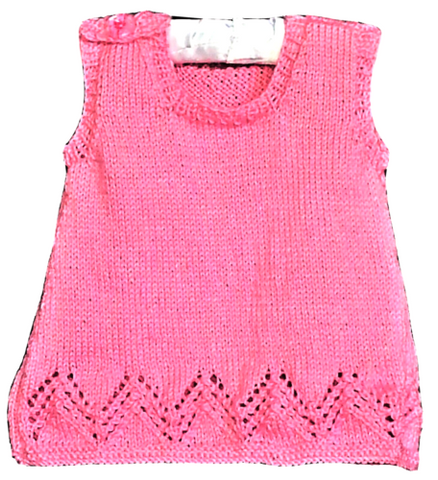 PINK KNITTED TUNIC DRESS - Size 0