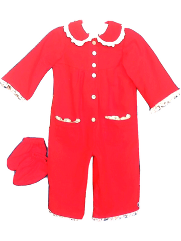 RUBY RED SUIT & SLIPPERS - Flannel - Size 0