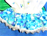 2 PCE BLUE FLORAL CRAWLER TOP & BLOOMERS - Size 000
