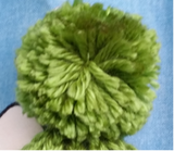 Fits size 00 to 1 - OLIVE GREEN POMPOM KNIT BEANIE