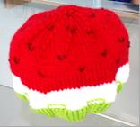 Erikas Knits WATERMELON BEANIE - Size 0 fits 9-12 months