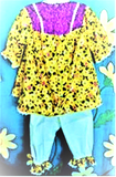 YELLOW DAISY 2pc TOP & PANT - Size 1