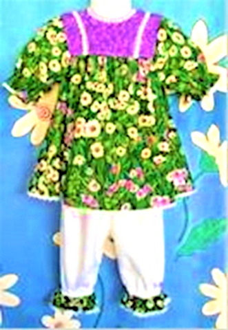 GREEN DAISY 2pc TOP & PANT - Size 00