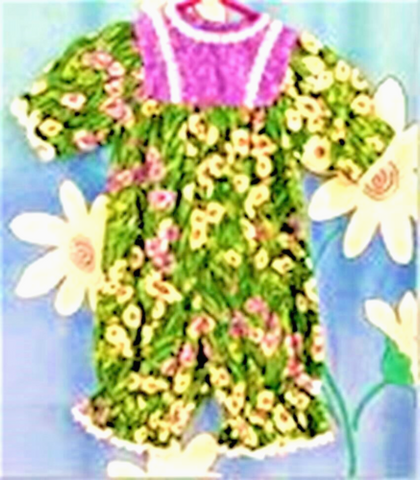 GREEN DAISY ROMPER - Size 000