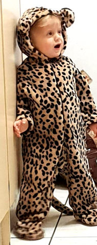 BROWN LEOPARD SUIT - Size 0 (complete with ears & tail)