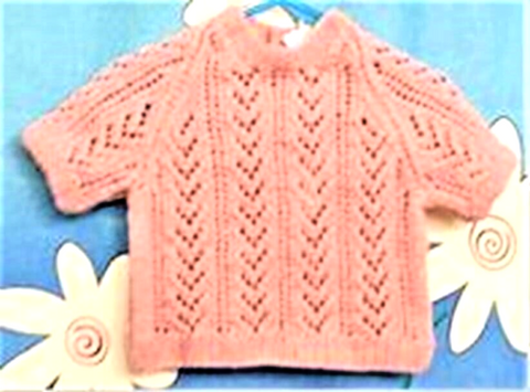 Granny Aggies LACE KNIT TOP - DUSKY PINK - Size 0