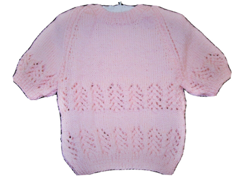 Granny Aggies PINK LACY-KNIT TOP - Size 0