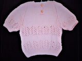 Granny Aggies PINK LACY-KNIT TOP - Size 0