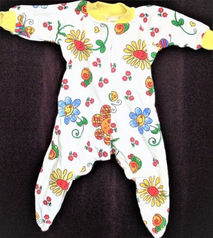 BLOOMING BABY SLEEPSUIT - LEMON - Size 000