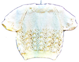 CREAM LACE-KNIT TOP - Size 0