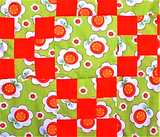 'ORANGE FRENZY' QUILT - 110cmW x 136.5cmL