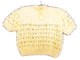 LEMON CREME DIAMOND-KNIT TOP - Size 00